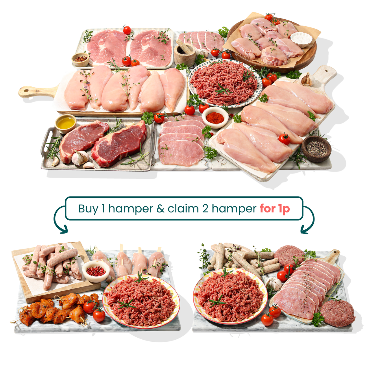 New year healthy savings hamper - buy 1 get 2 for 1p