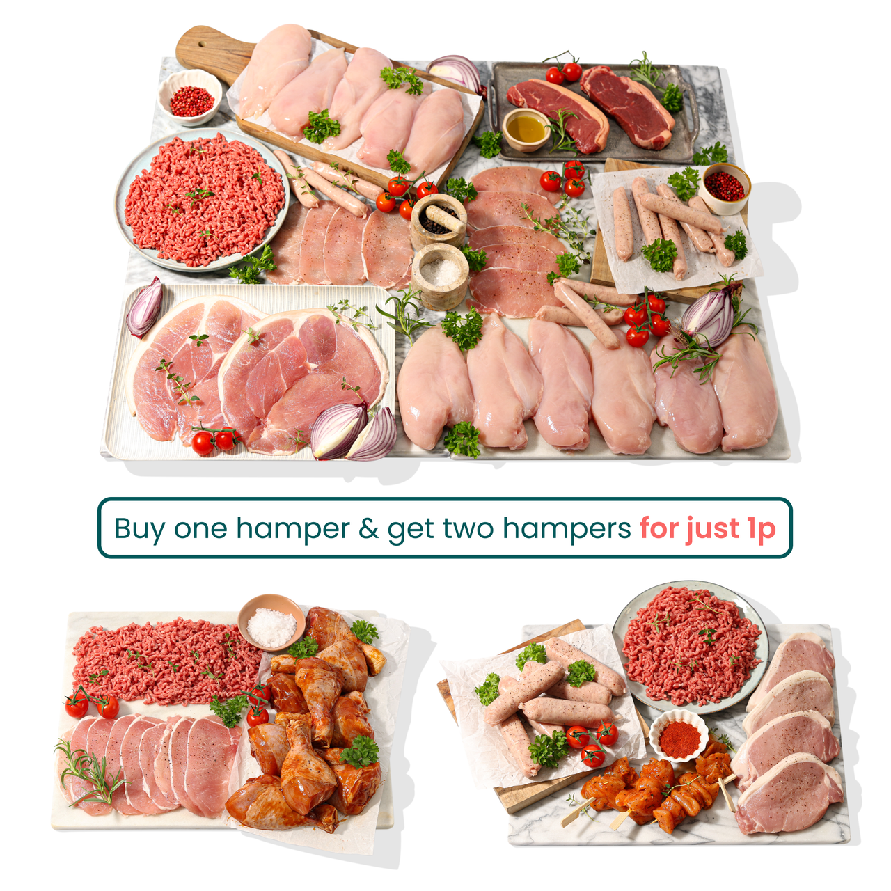Protein Penny Deal - Buy 1 hamper & get 2 hampers for just 1p