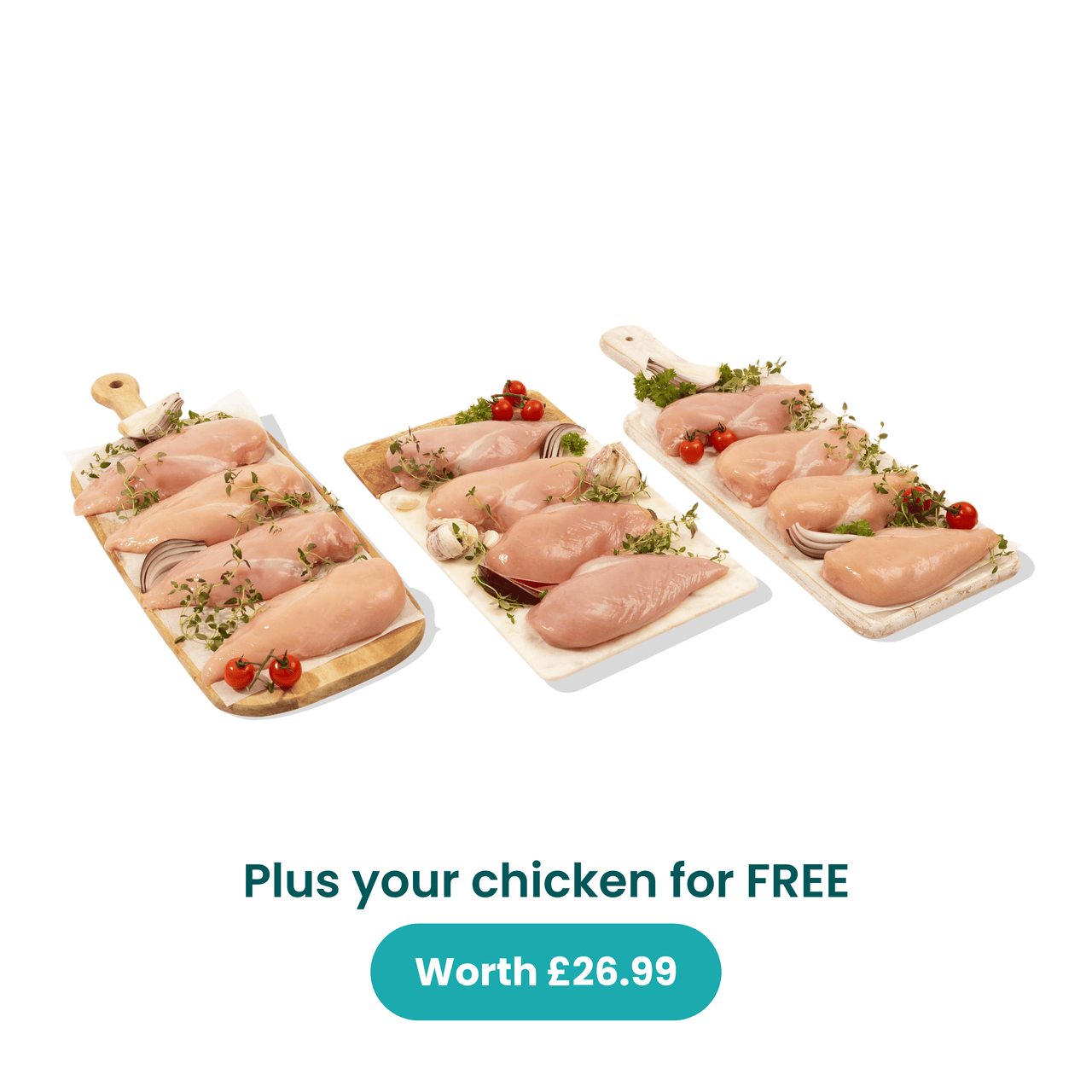 10 x Healthy ready meals + 2.5kg chicken breasts FREE