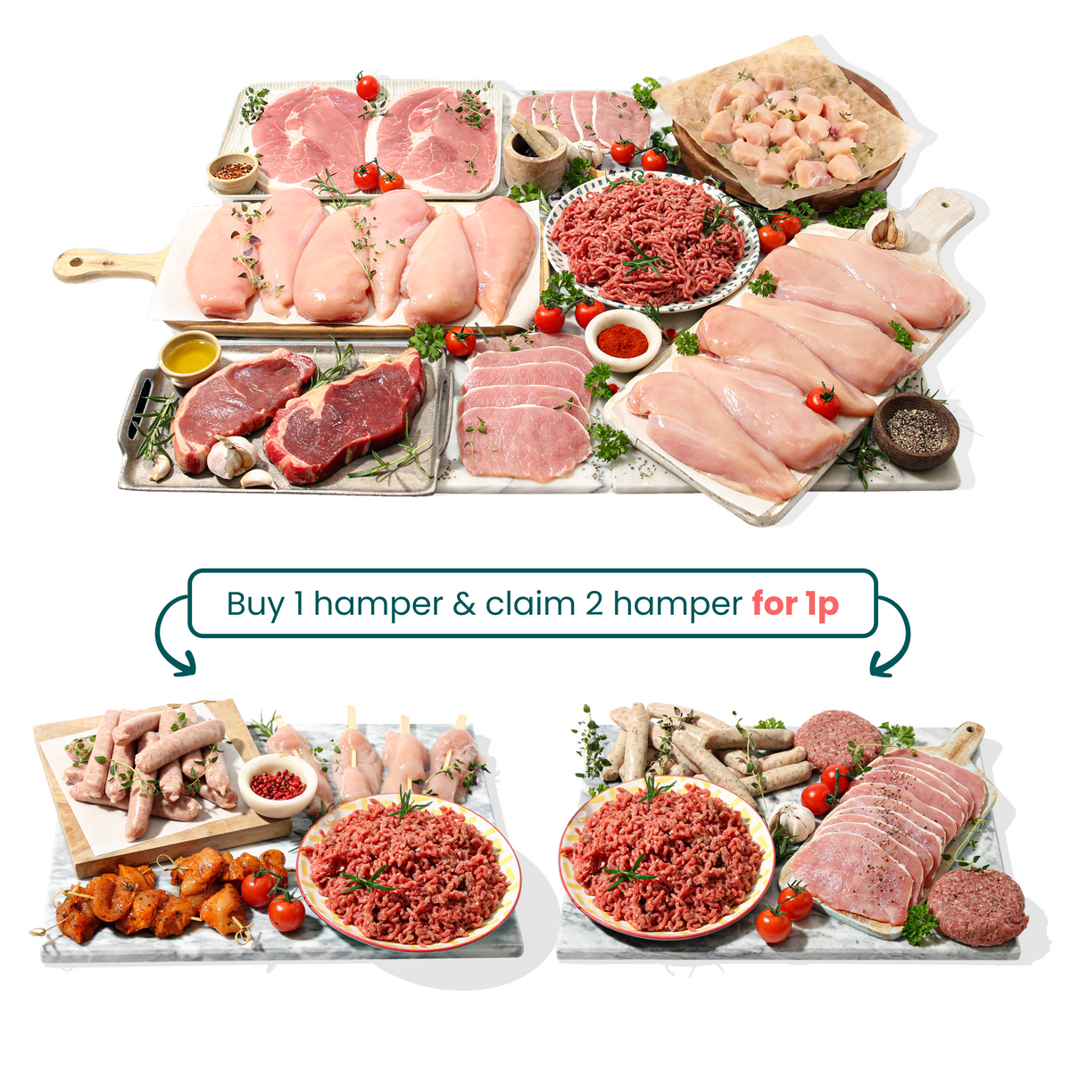 Healthy savings hamper - buy 1 get 2 for 1p