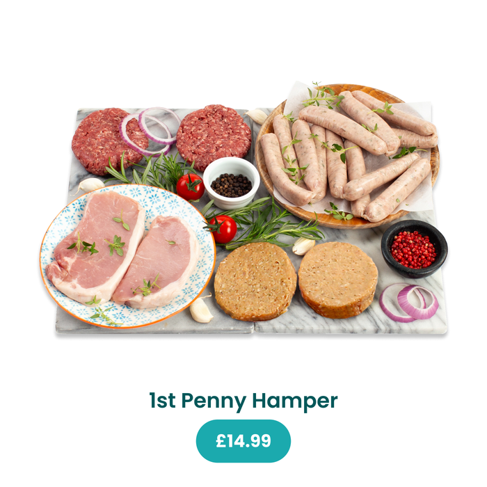 Buy one hamper + get two hampers for one penny