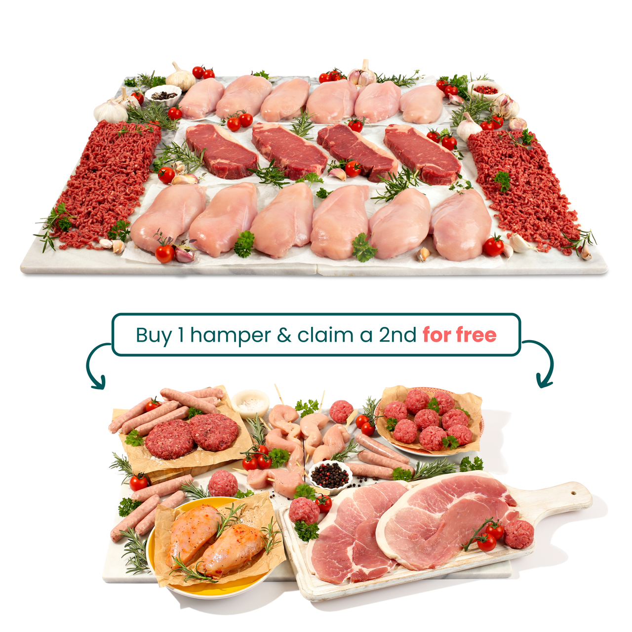 Buy one hamper + get one FREE