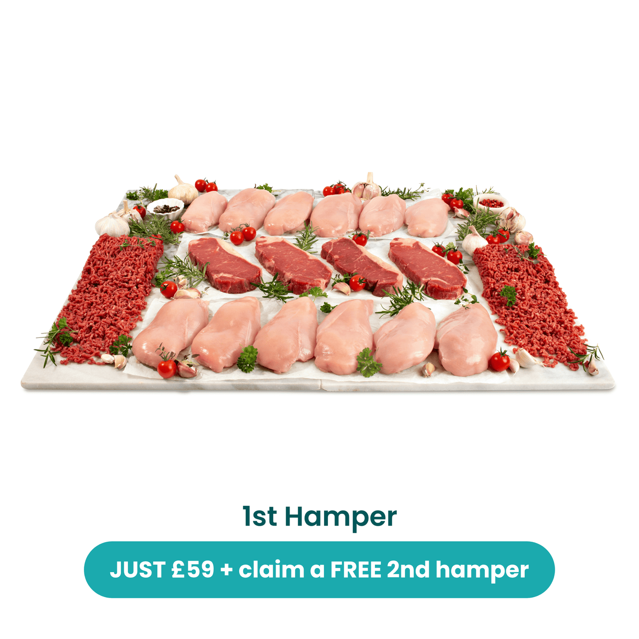 Buy one hamper + get one FREE