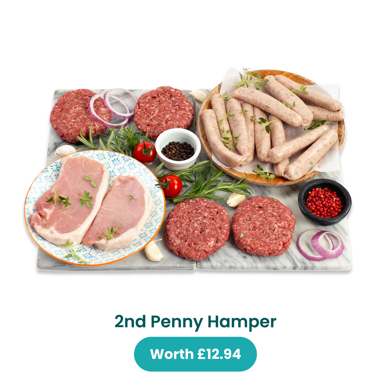 Buy one hamper + get two hampers for one penny