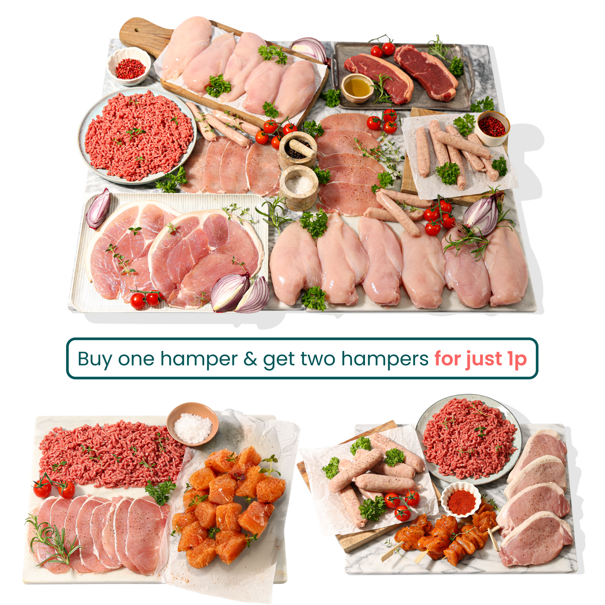 Protein Penny Deal - Buy 1 hamper & get 2 hampers for just 1p