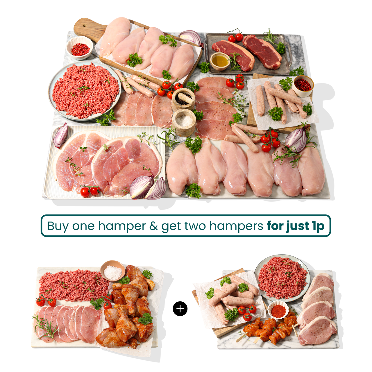 Protein Penny Deal - Buy 1 hamper & get 2 hampers for just 1p