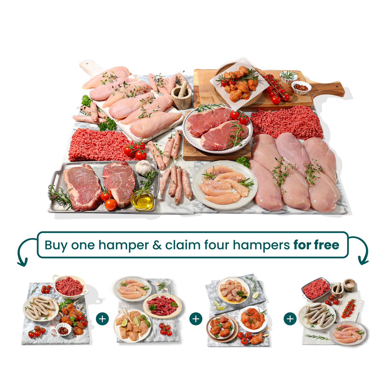 Buy 1 Hamper & Get 4 Hampers FREE (no pork)