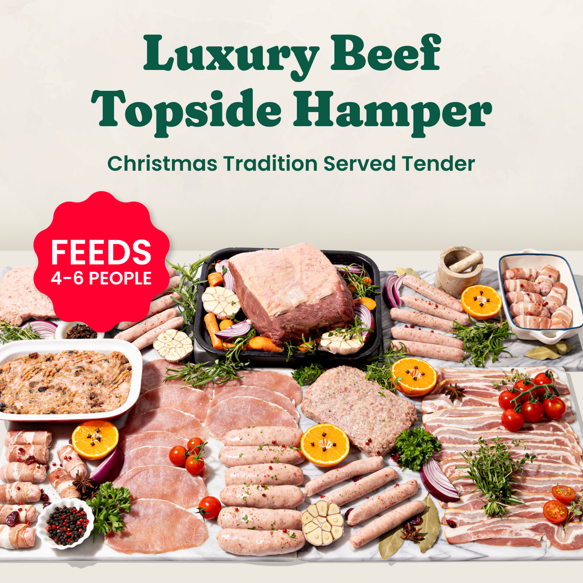 Luxury Christmas beef topside hamper