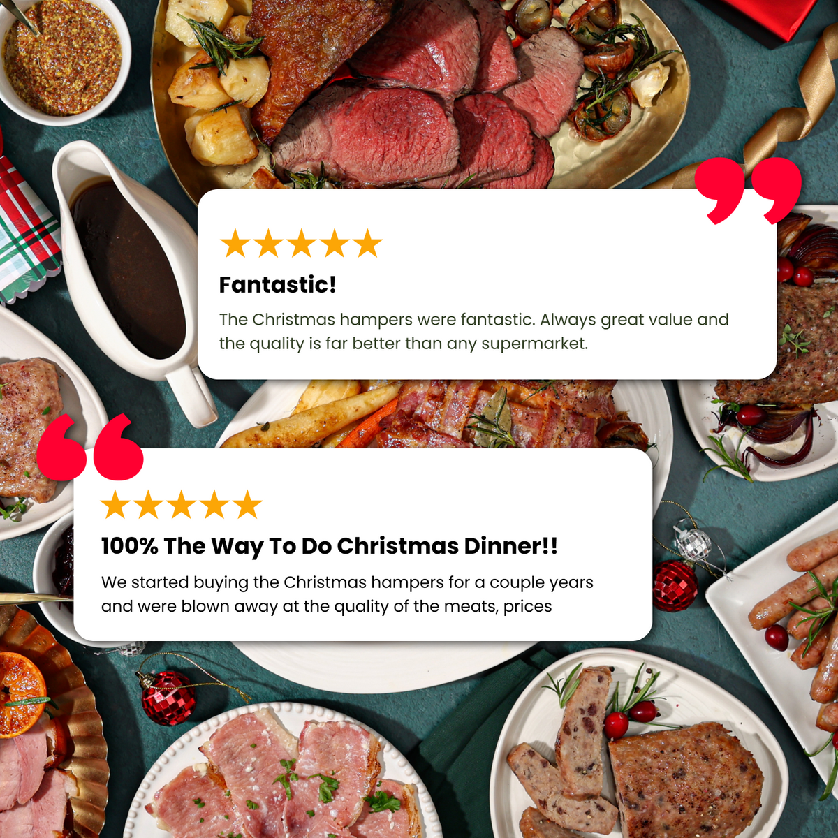 Luxury Christmas beef topside hamper