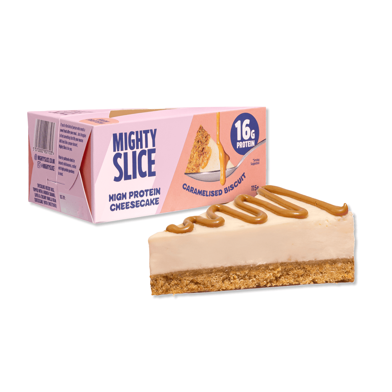 Mighty Slice High Protein Cheesecake - Caramelised Biscuit