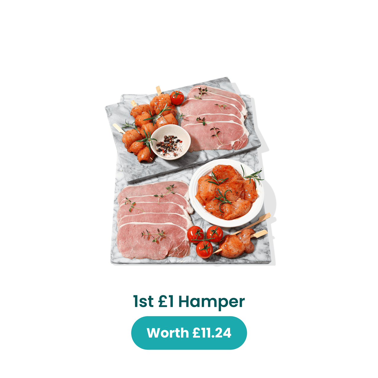 Buy one hamper & get 5 hampers for £1
