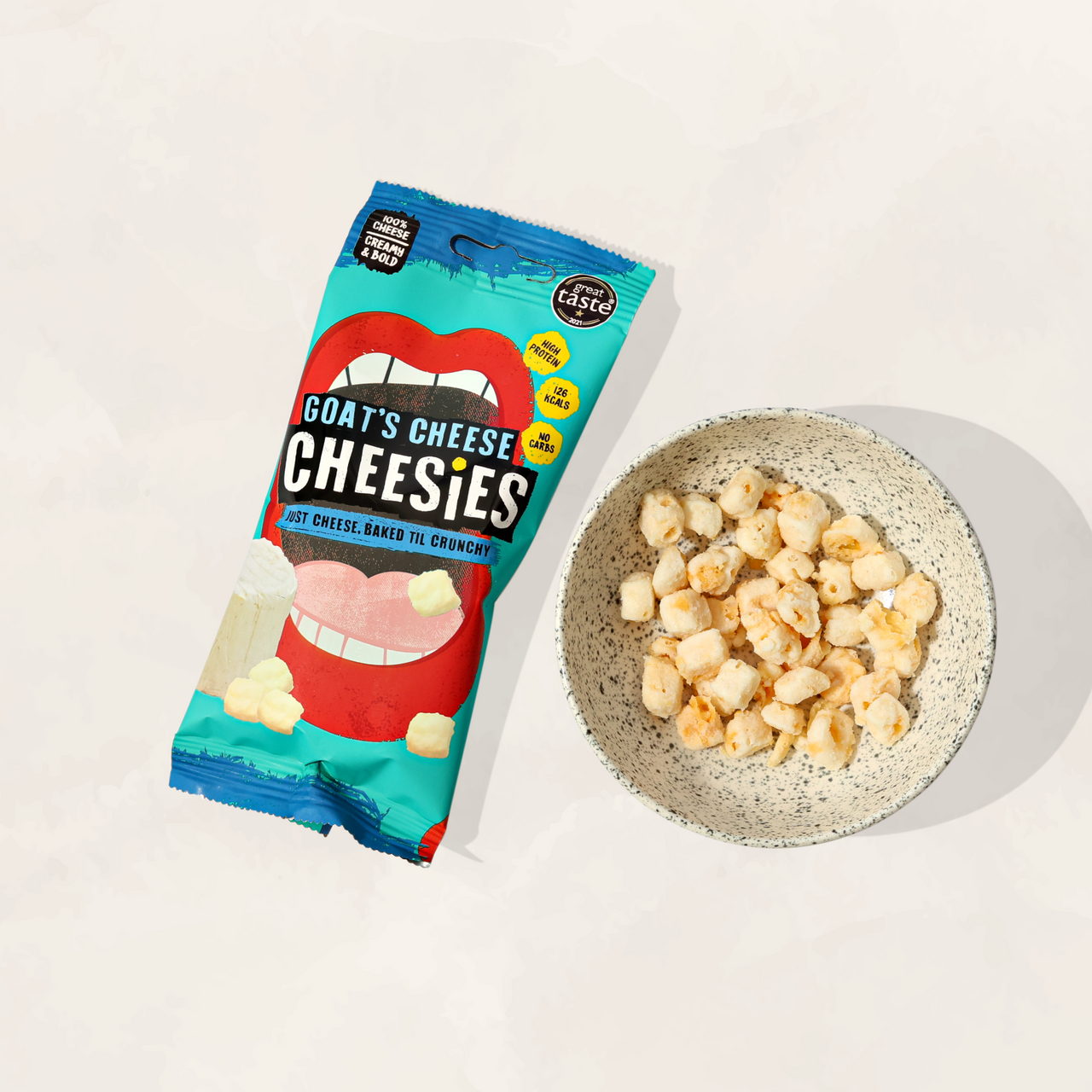 Cheesies Puffed Cheese - Goat's Cheese 20g