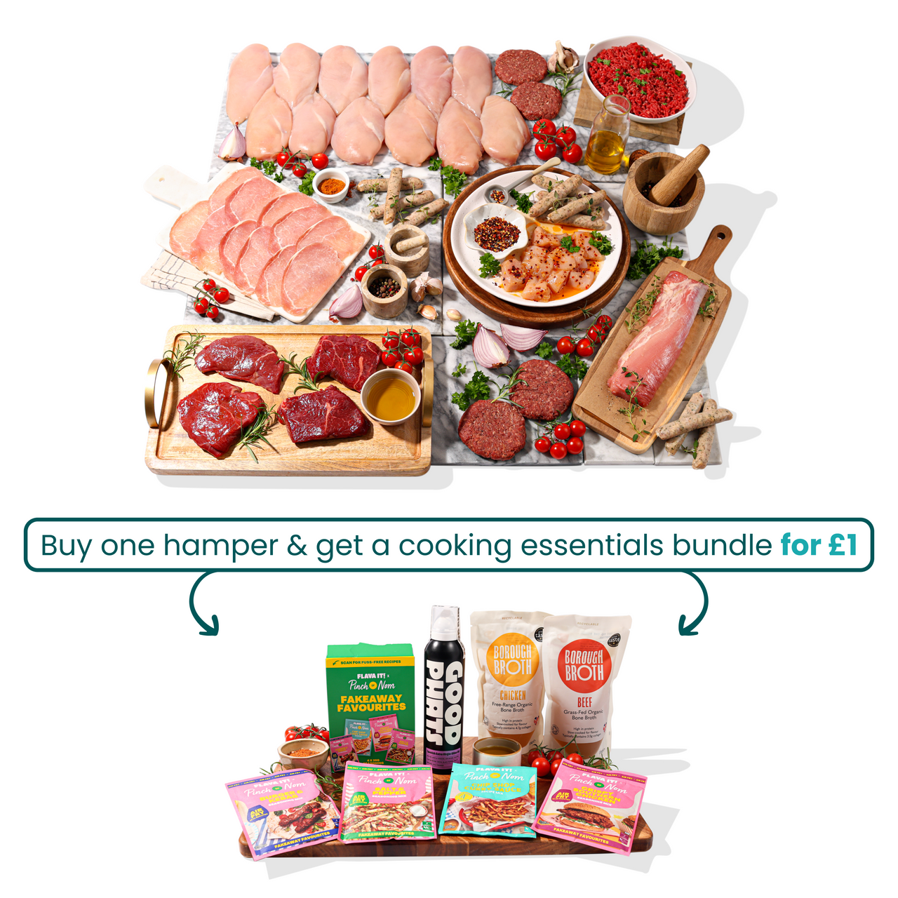 Easy start hamper + £1 healthy cooking essentials