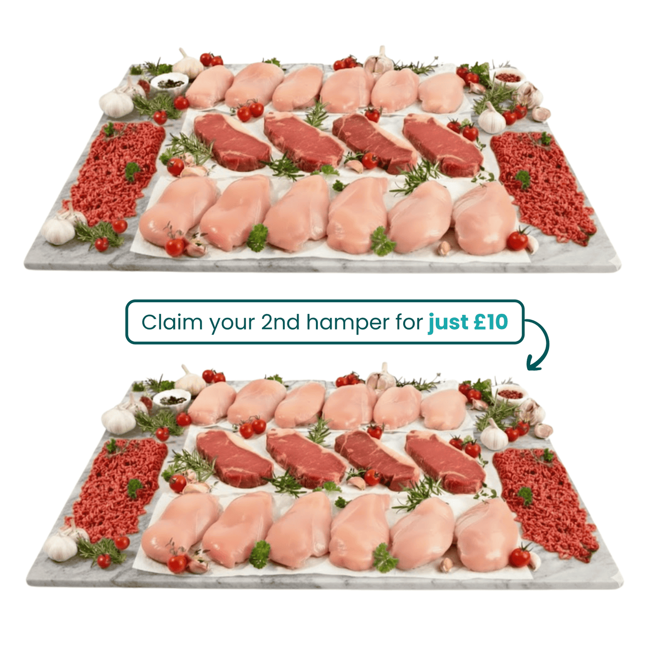 Twice as nice - Double up for £10 Hamper