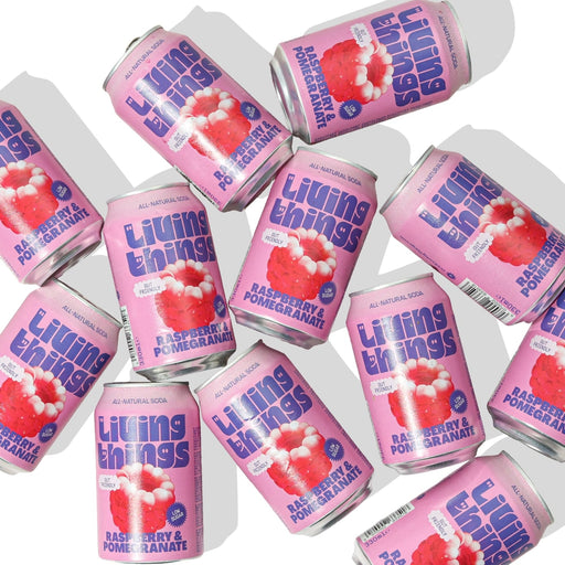 Living Things Prebiotic Soda Raspberry & Pomegranate 12 x 330ml