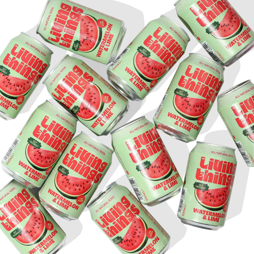 Living Things Prebiotic Soda Watermelon & Lime 12 x 330ml