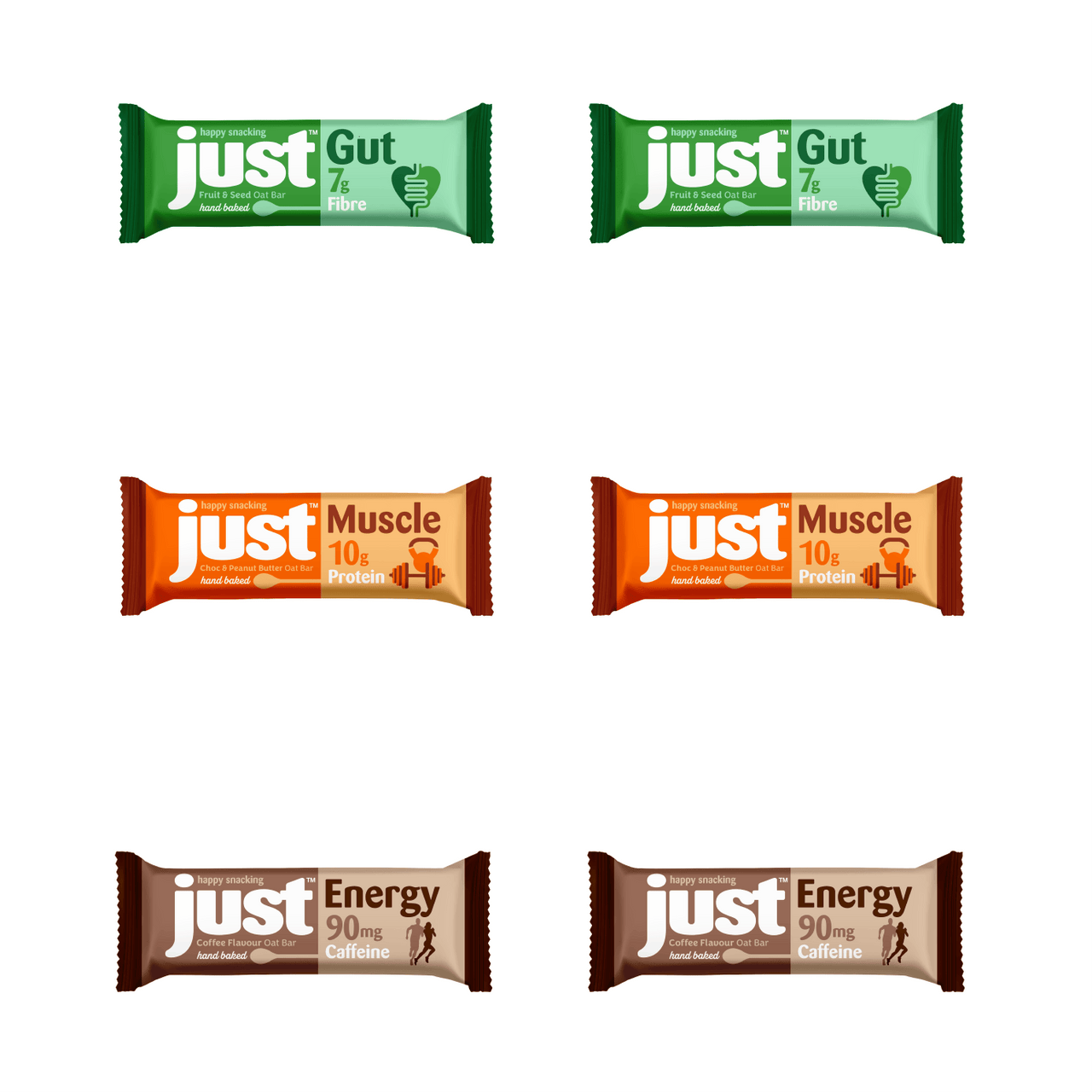 JUST Oat Muscle, Energy & Gut Bars Mixed Bundle