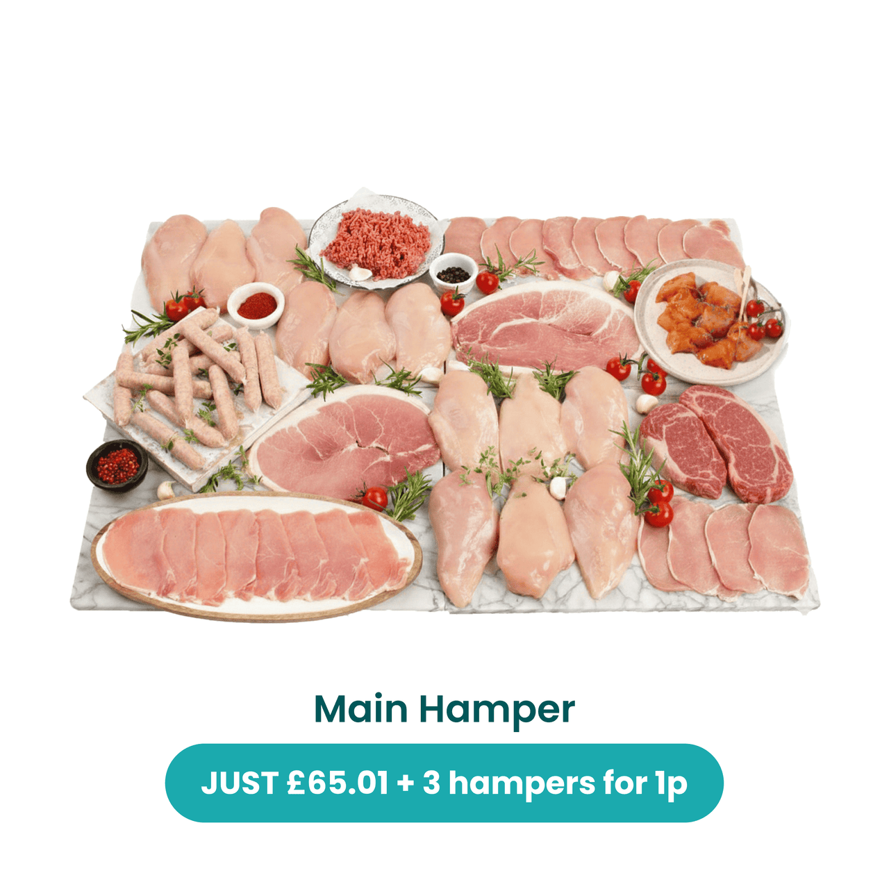 Buy 1 hamper & get 3 hampers for 1p