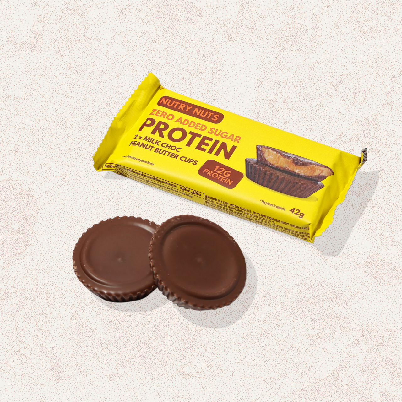 Nutry Nuts Zero Added Sugar Protein Nut Butter Cups - Milk Choc 1 x 42g