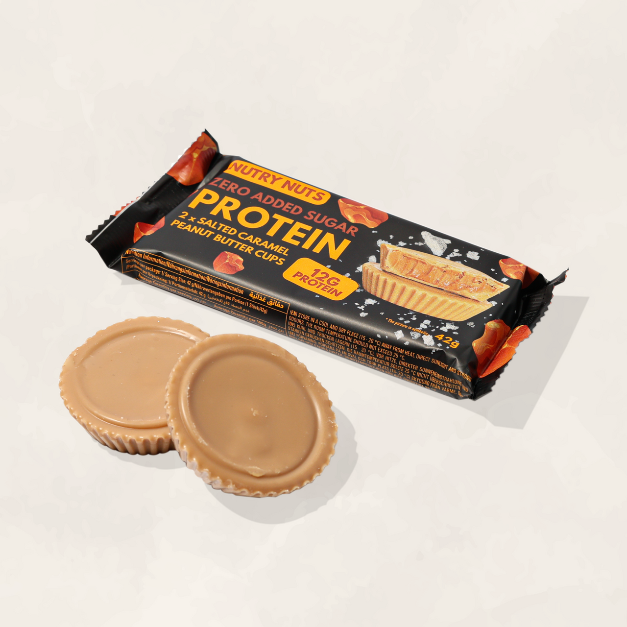 Nutry Nuts Zero Added Sugar Protein Nut Butter Cups - Salted Caramel Peanut 1 x 42g