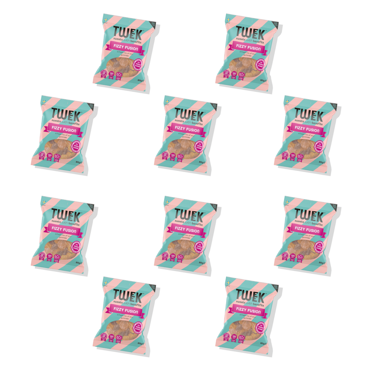 Tweek Fizzy Fusion Gummies - 10 x 80g (BBD:20/06/2026)