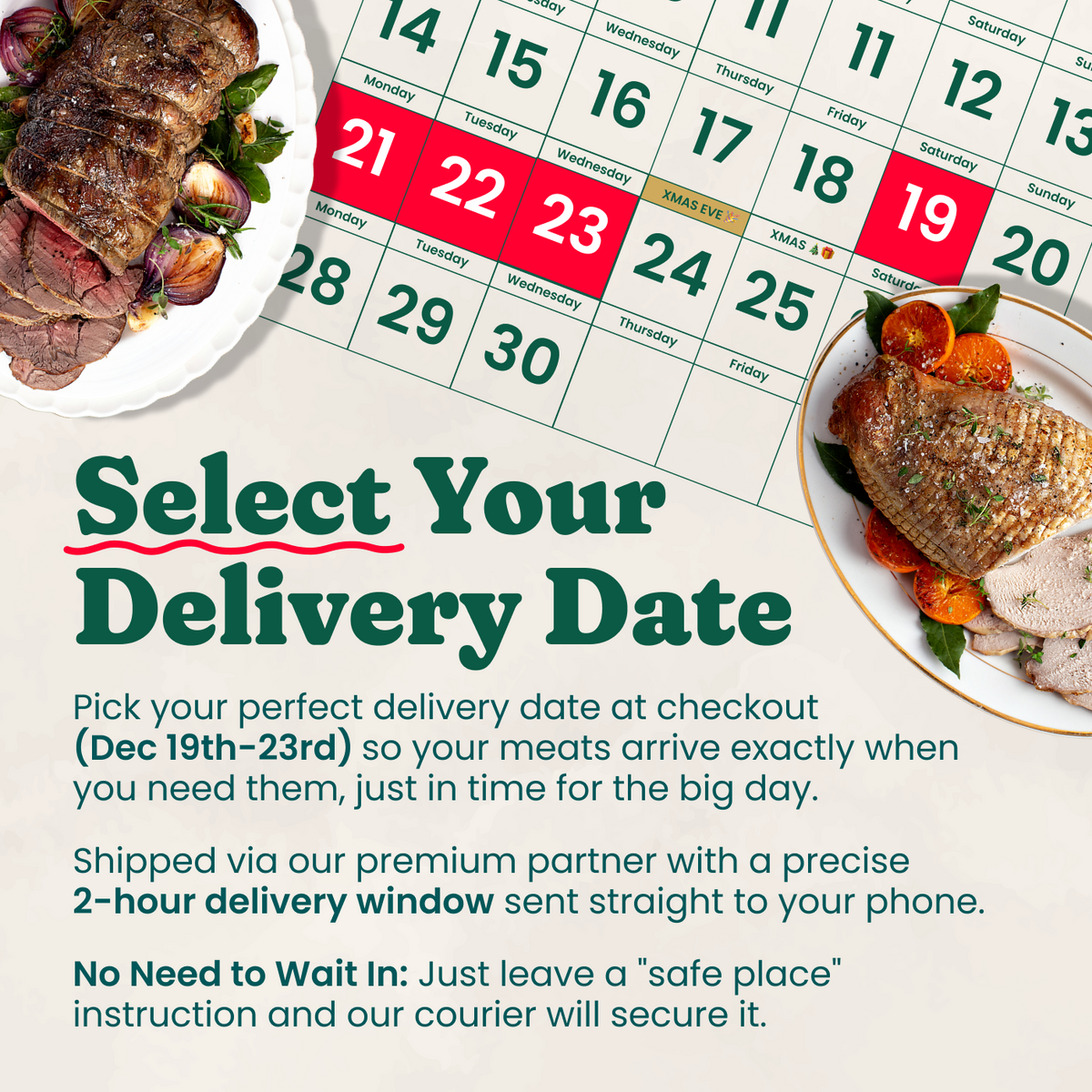 Luxury Christmas turkey & beef hamper