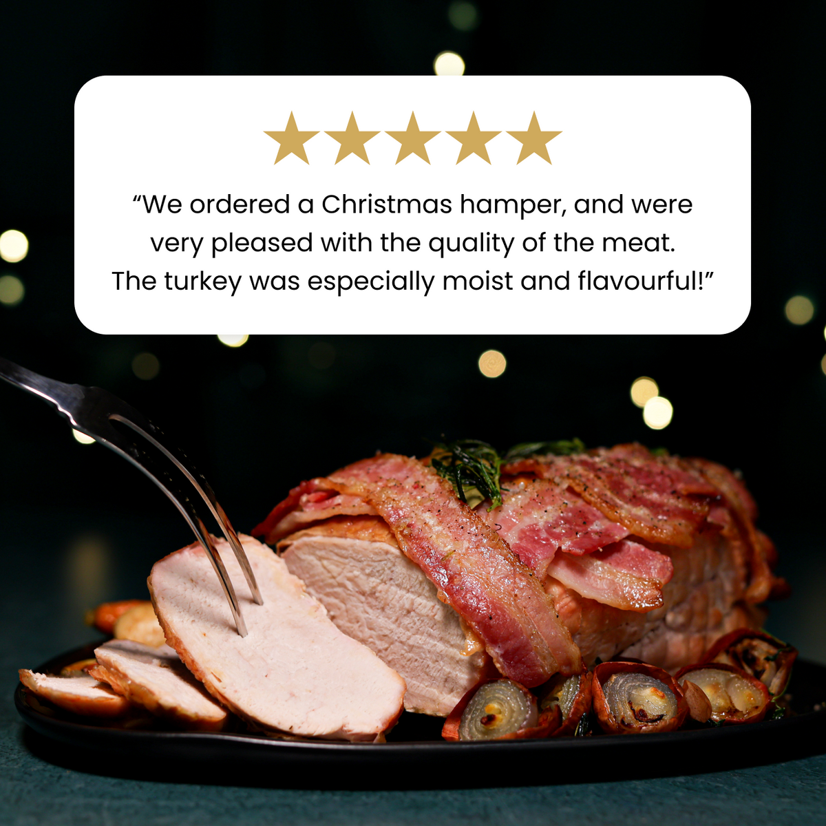 Luxury Christmas turkey butterfly hamper