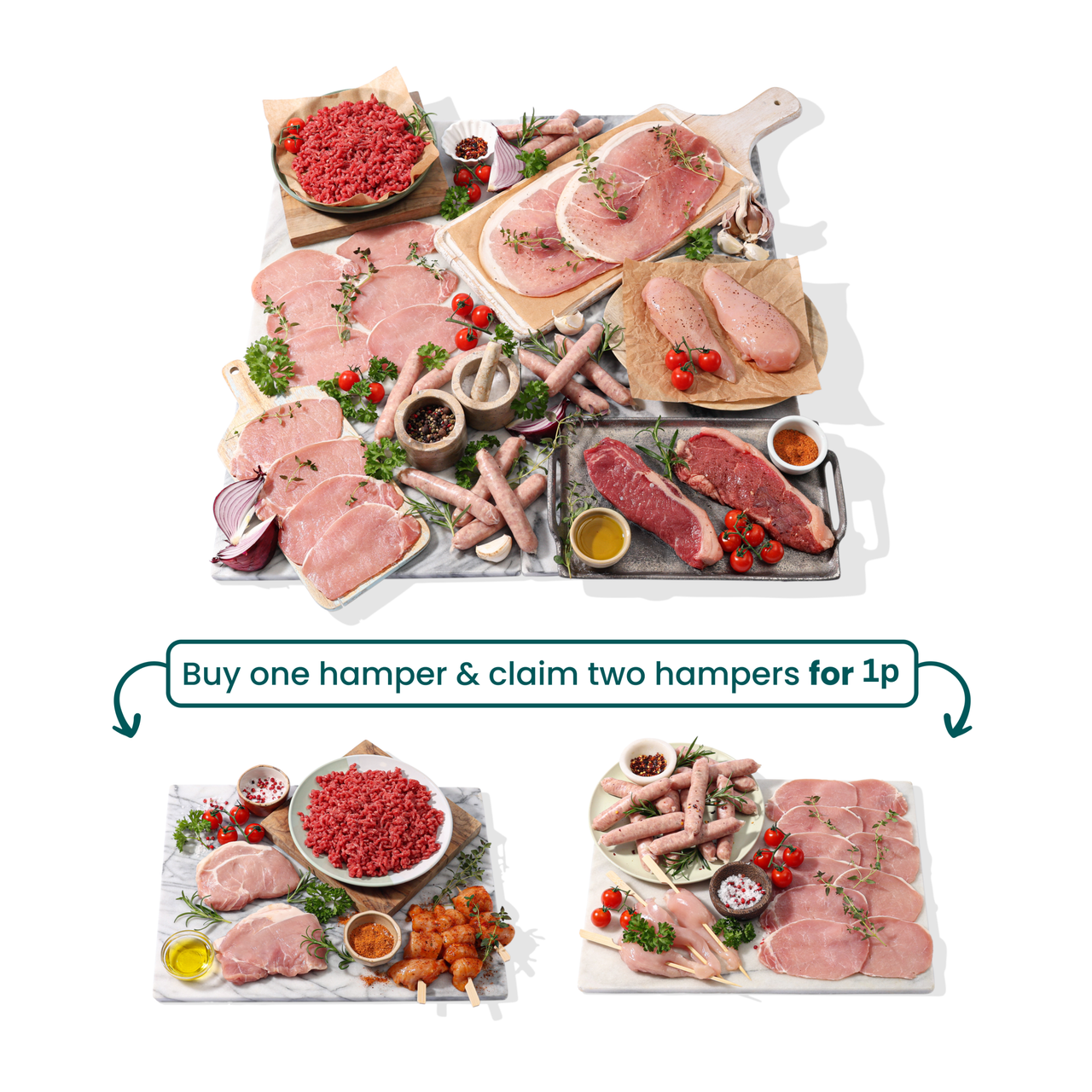 The Essential Stock Up Hamper - Buy 1 Hamper & Get 2 for 1p